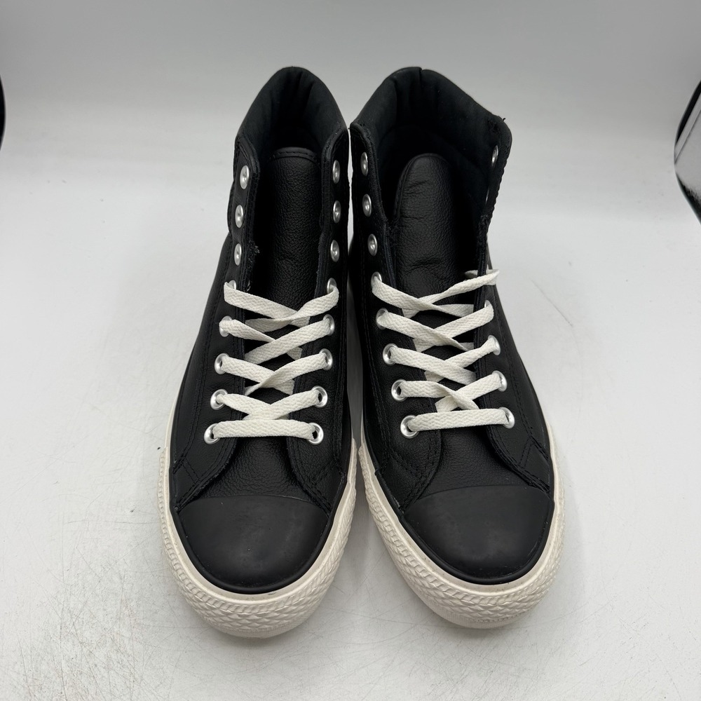 Converse CTAS High Top Sneaker Boots Mens 7.5 Womens 9.5 Black Leather 149387C - Picture 4 of 10